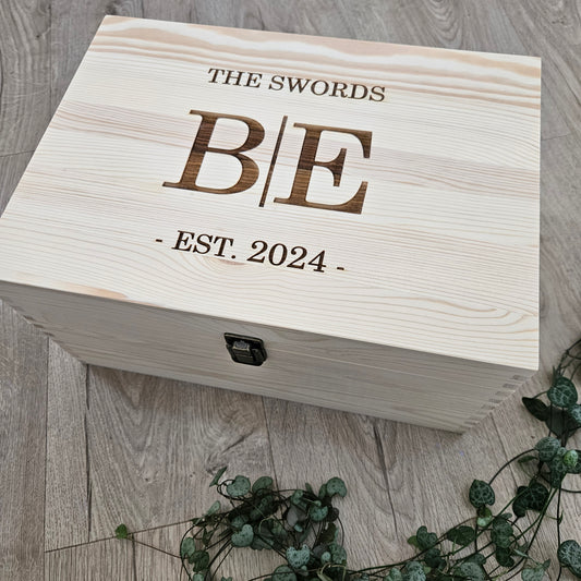 Initials Established Keepsake Box