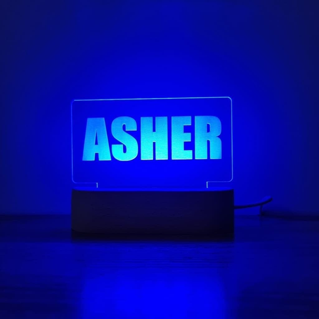 Night Light Single Name Personalised - Night Light