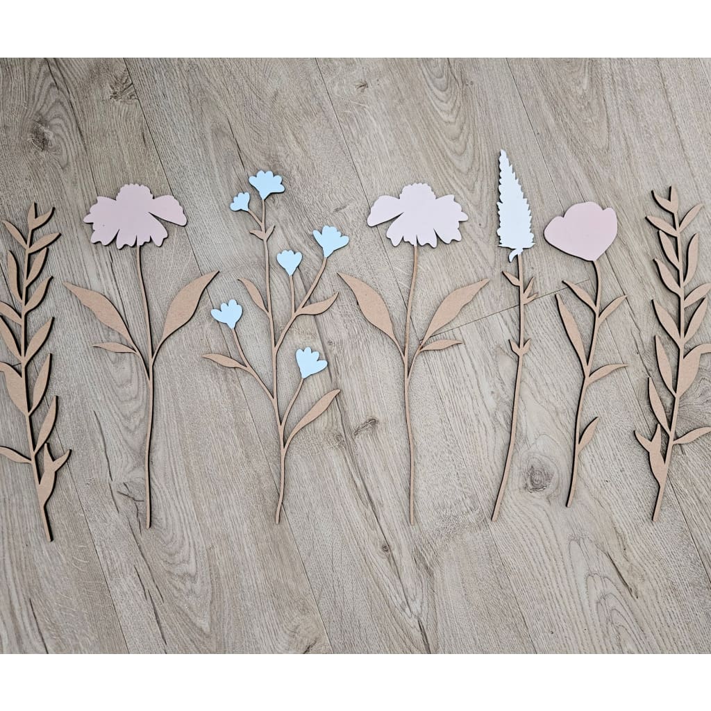 Pastel Wildflower set - Craft Shape