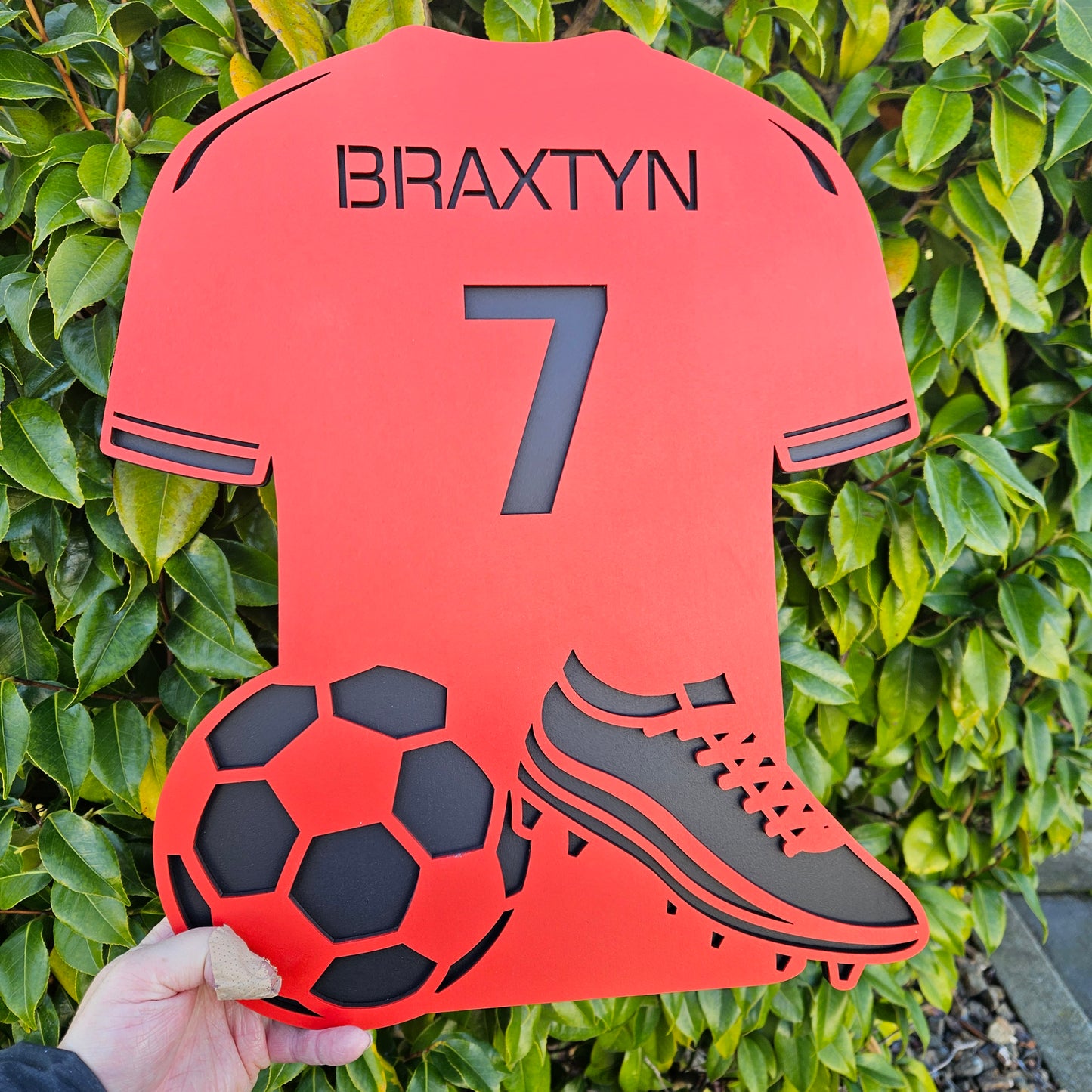 Personalised Soccer Top Name Plaque