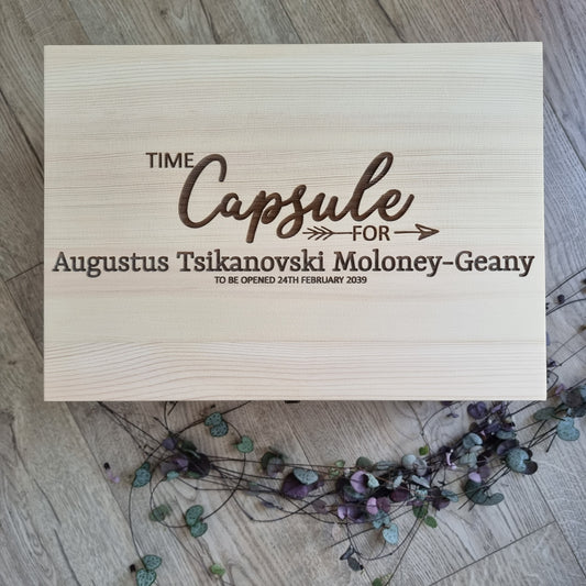 Time Capsule Engraved Keepsake Box