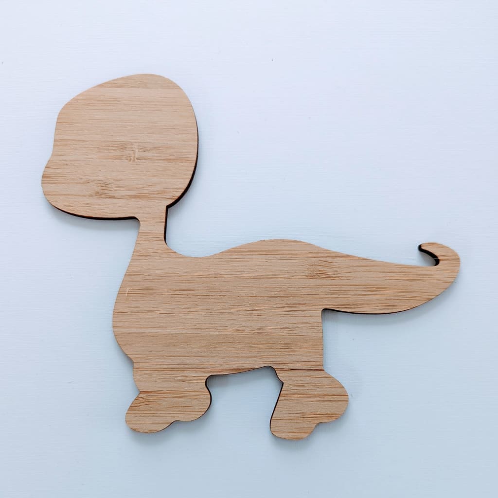 12cm Two Pack Shape/Blank Bamboo - Baby Dinosaur 4 - Craft Shape