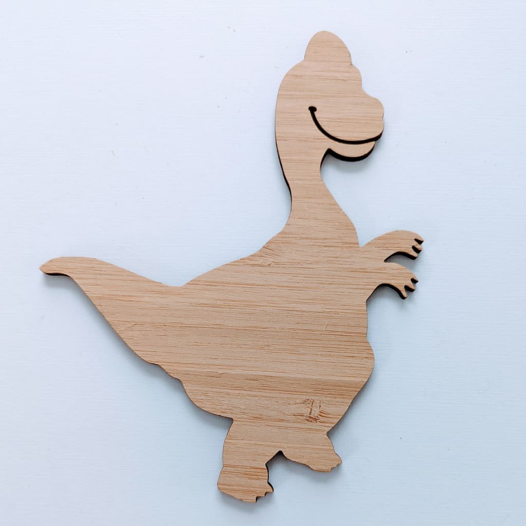 12cm Two Pack Shape/Blank Bamboo - Baby Dinosaur 3 - Craft Shape