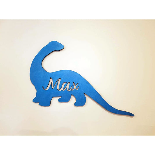 Dinosaur Name Wooden Plaque - Laser Cut Name Plaque