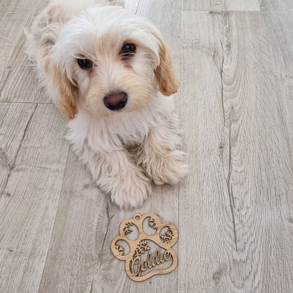 Dog Paw Christmas Baubles Personalised - Christmas Baubles