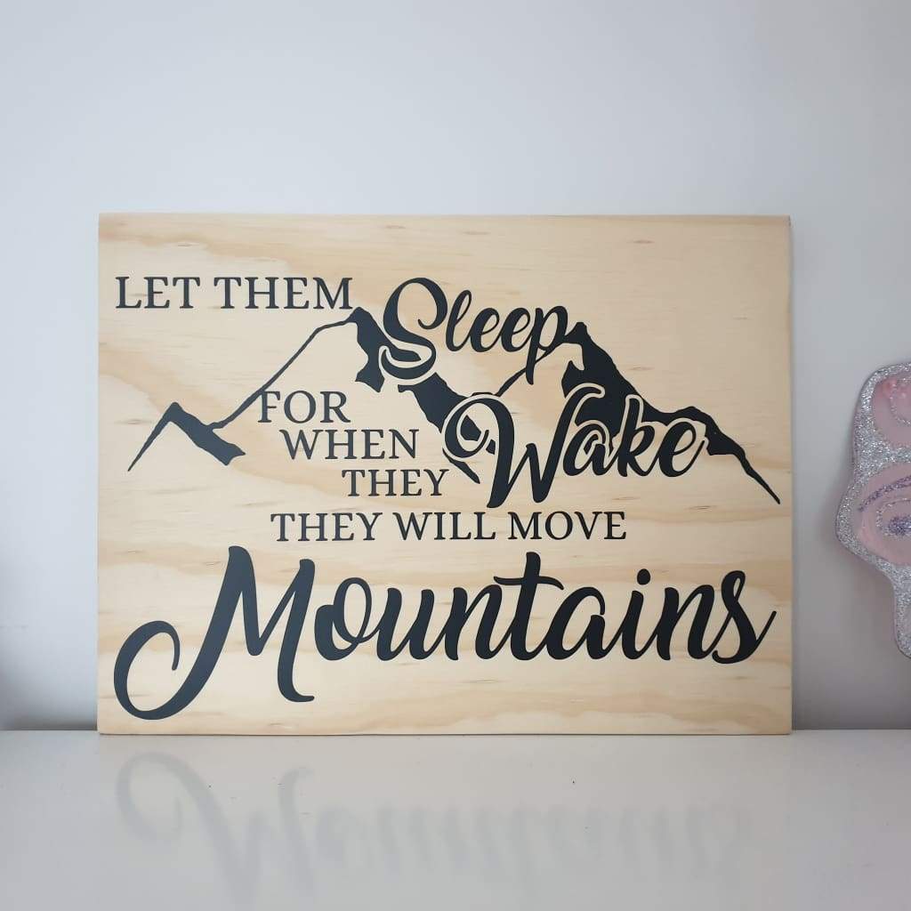 Let Them Sleep Sign - Plywood Sign