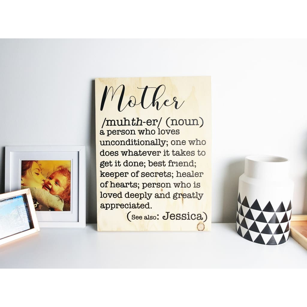 Mother Personalised Ply Sign - Plywood Sign