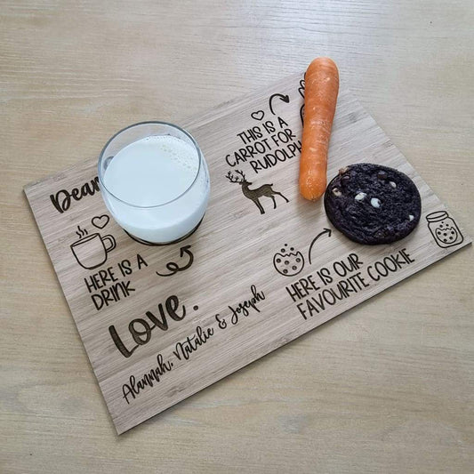 Personalized Christmas Plate Santas Treats - Christmas