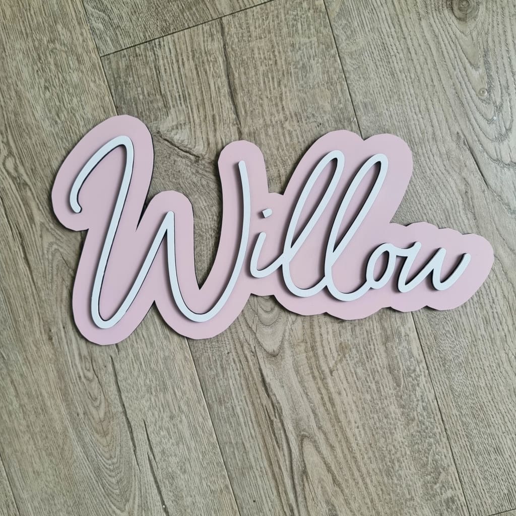 Popped Wall Name Plaque Free Personalisation - Laser Cut Name Plaque