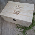 Butterfly Engraved  Keepsake Box