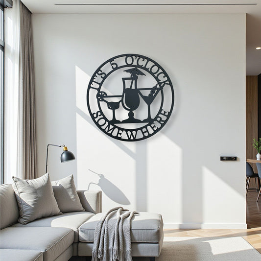 It's 5'oclock Somewhere Wall Art Cocktails
