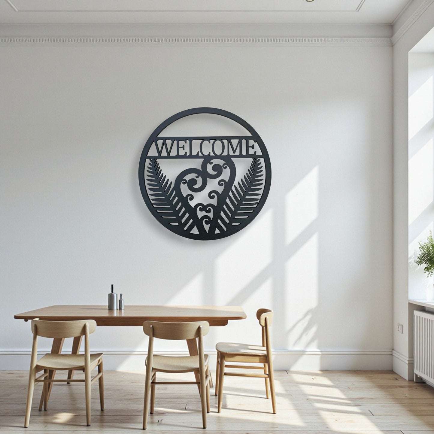 Personalised Fern Circle Wall Art