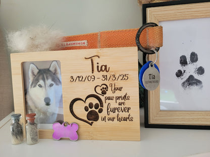 Pet Memorial - Your Paw Prints Are Furever In Our Hearts - Personalised.