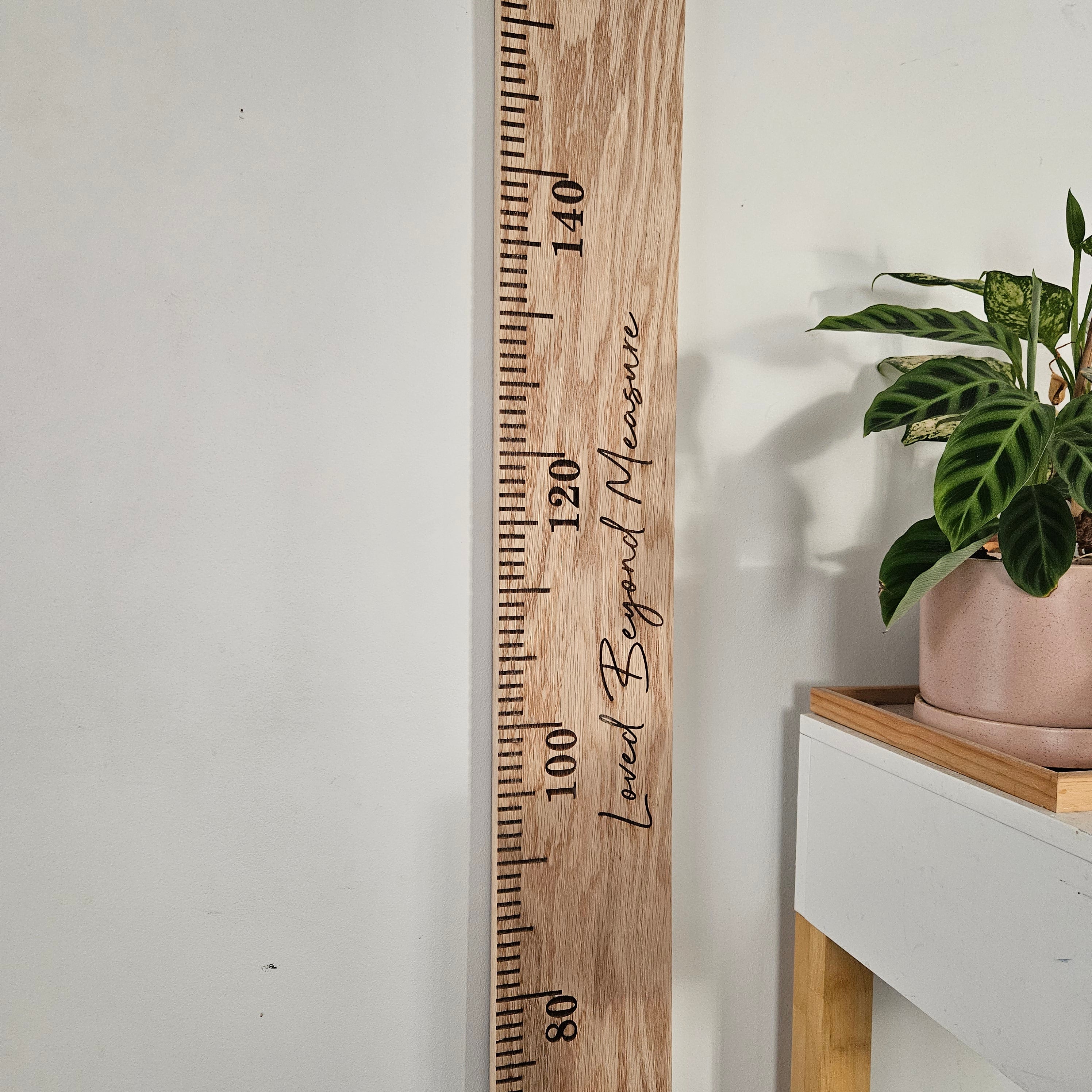 Red Oak Wooden Height Chart