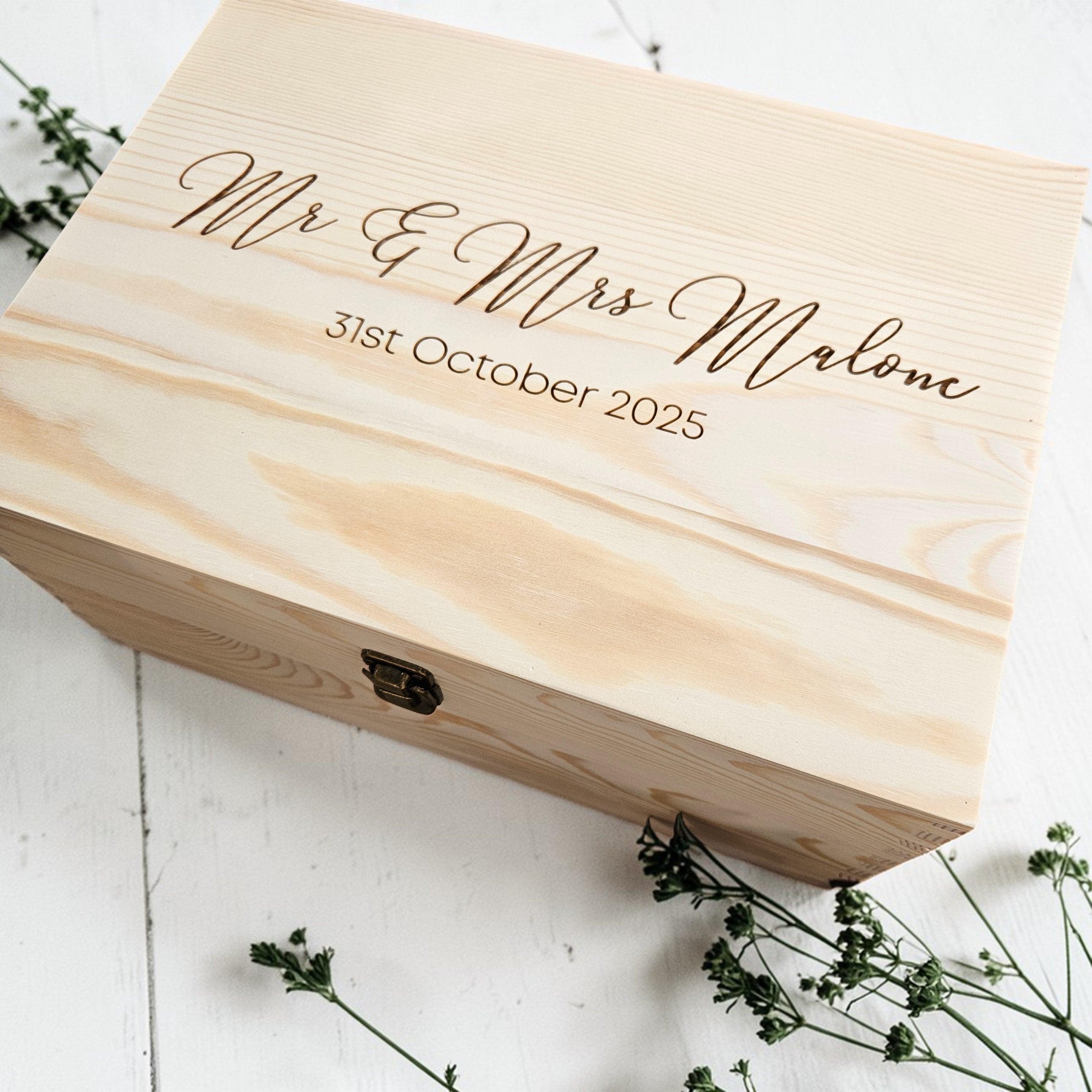 Saphire Wooden Keepsake Box