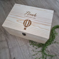 Hot Air Balloon Wooden Keepsake Box