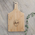 Bamboo Cheese Board Initials In Circle - Cheese Boards