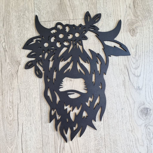 Little Miss Viking - Floral Highland Cow Nude (Unpainted)
