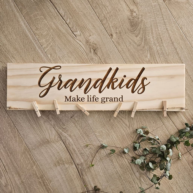 Grandkids Make Life Grand Photo/Art Hanger - General Signs