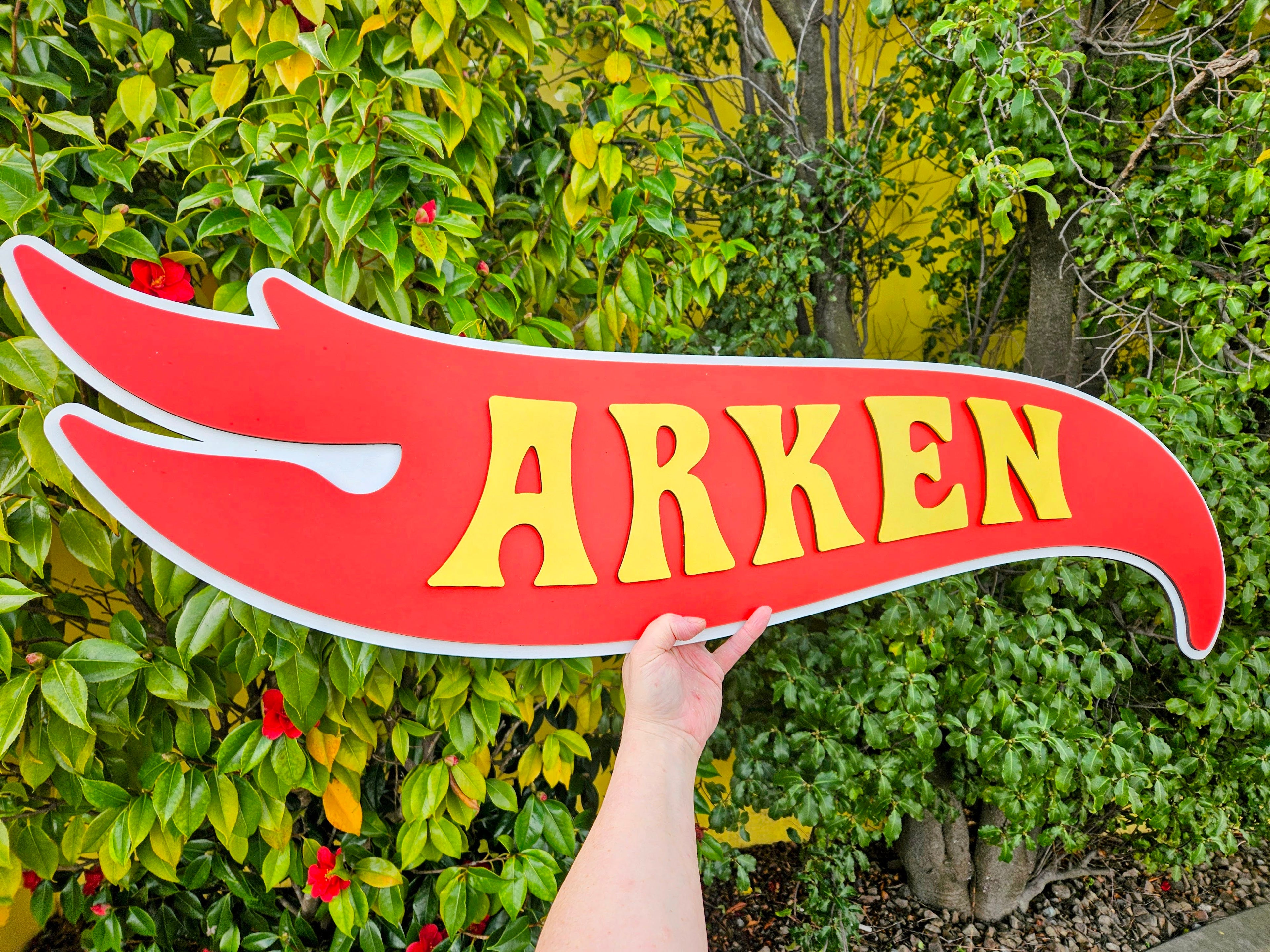 Personalised Hot Wheels Name Plaque