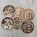 Kiwiana Coin Coaster Set - Coaster