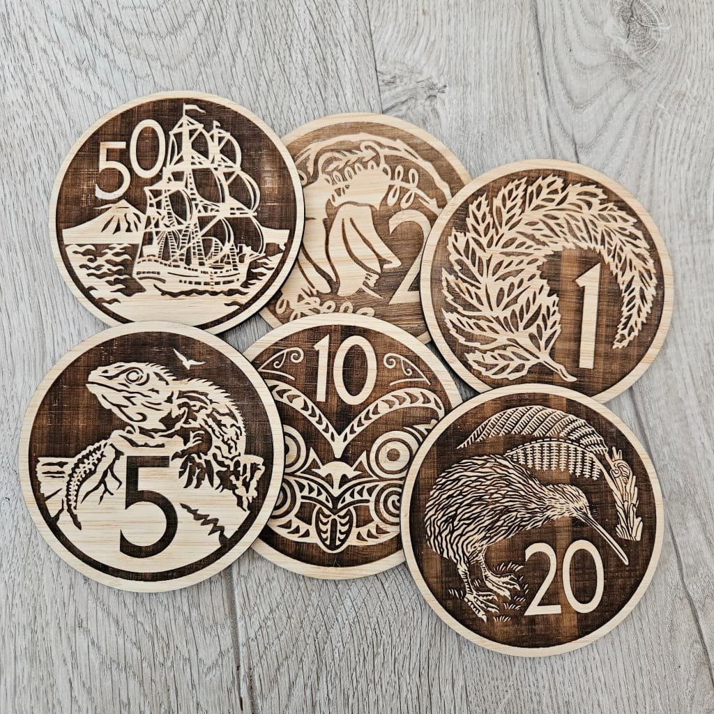 Kiwiana Coin Coaster Set - Coaster