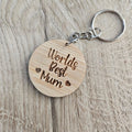 Mothers Day Keychains - Worlds Best Mum Kids