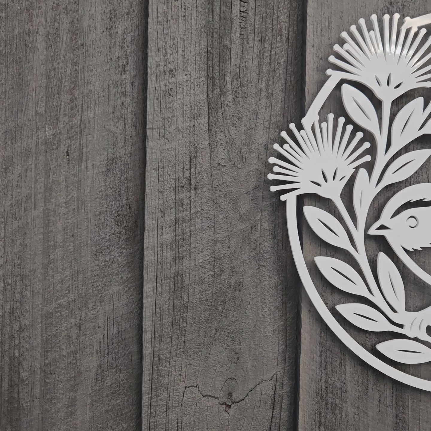 Fantail and Pohutukawa Circle Wall Art