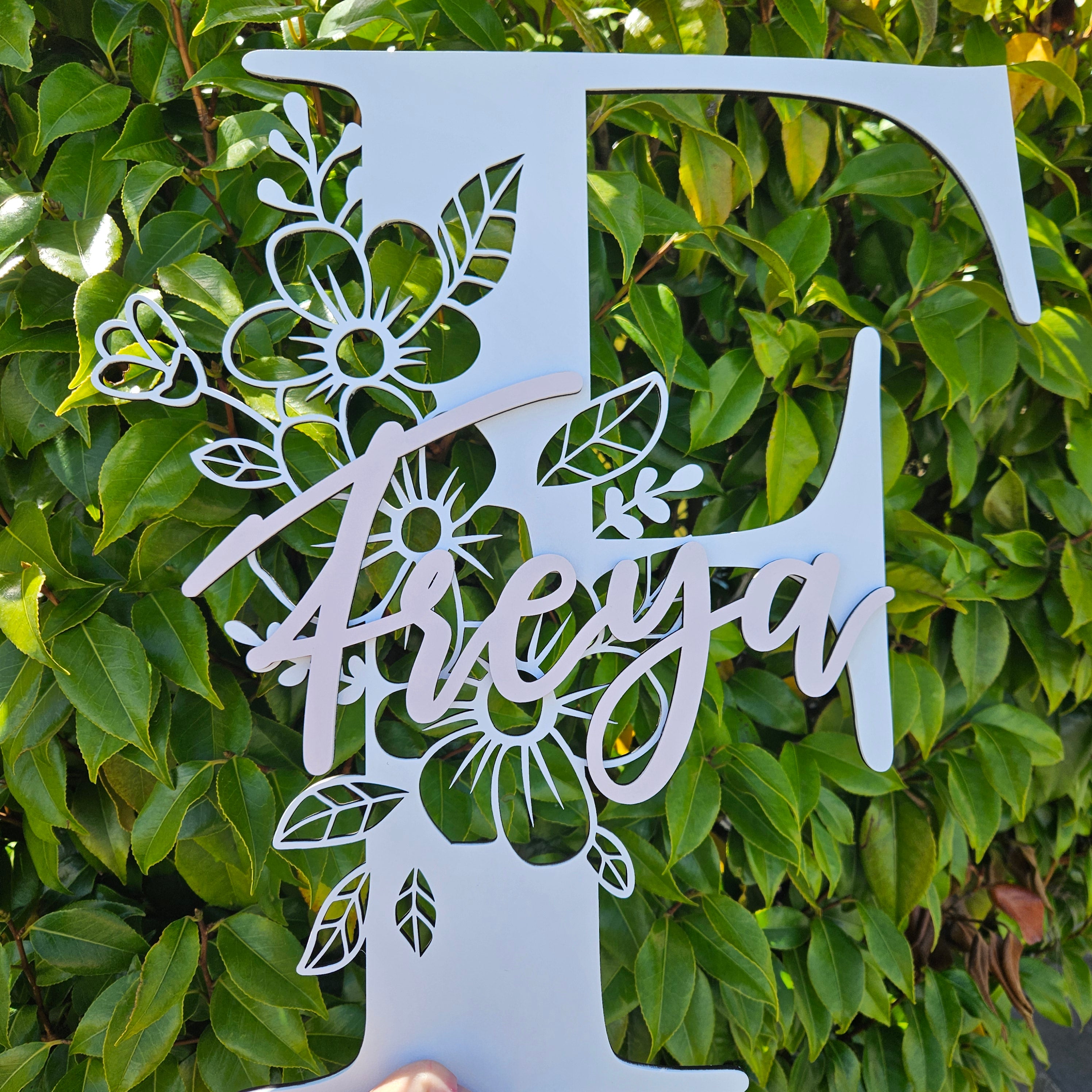 Floral Monogram Two Layer