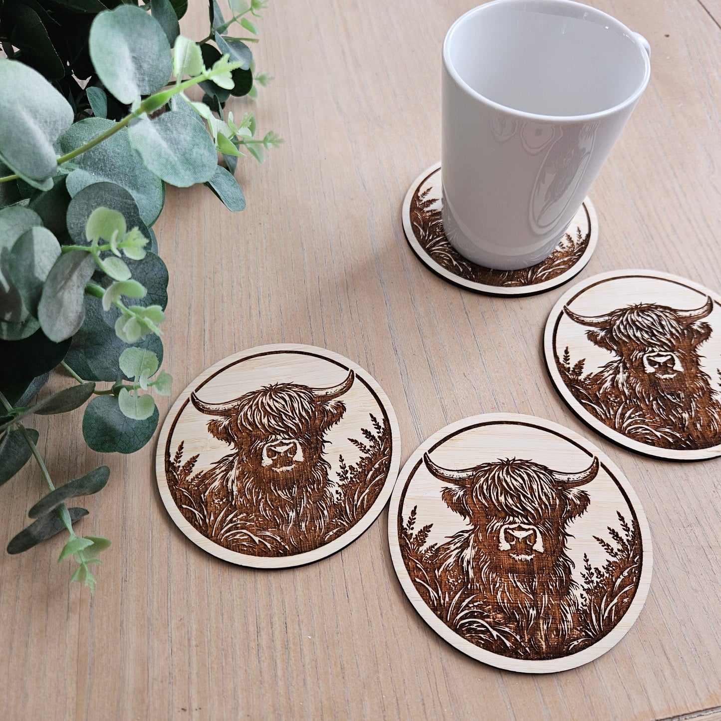 Highland Cow Coasters