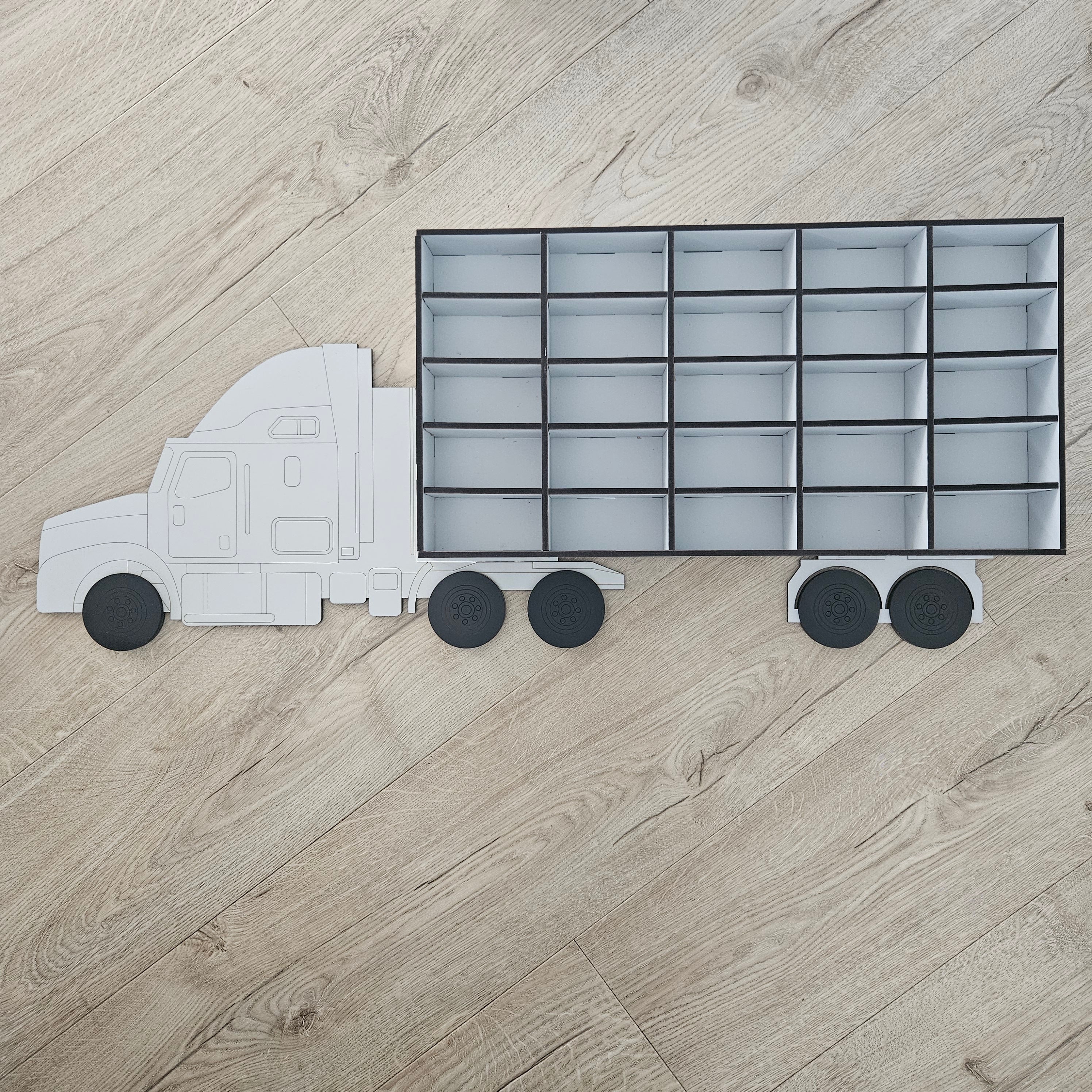 Painted Truck Matchbox Car Storage 25 Cars