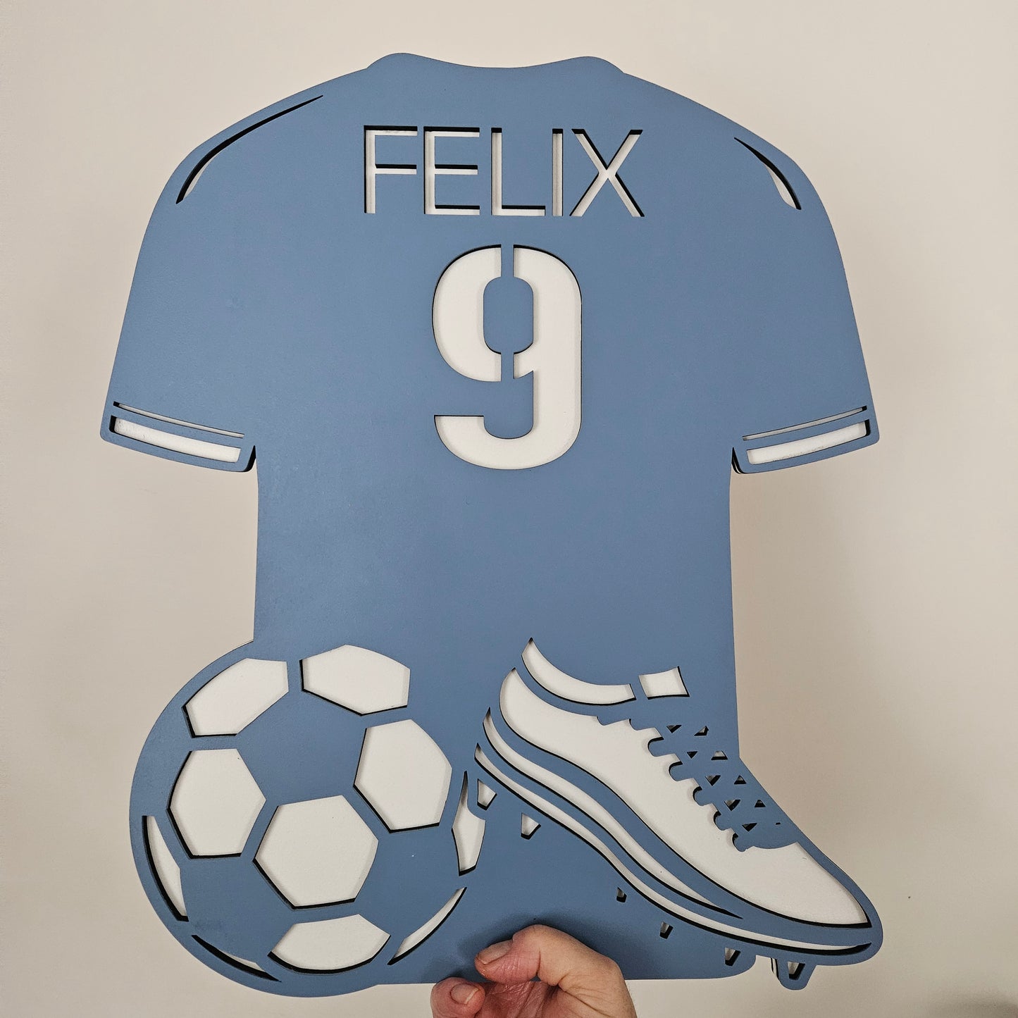 Personalised Soccer Top Name Plaque