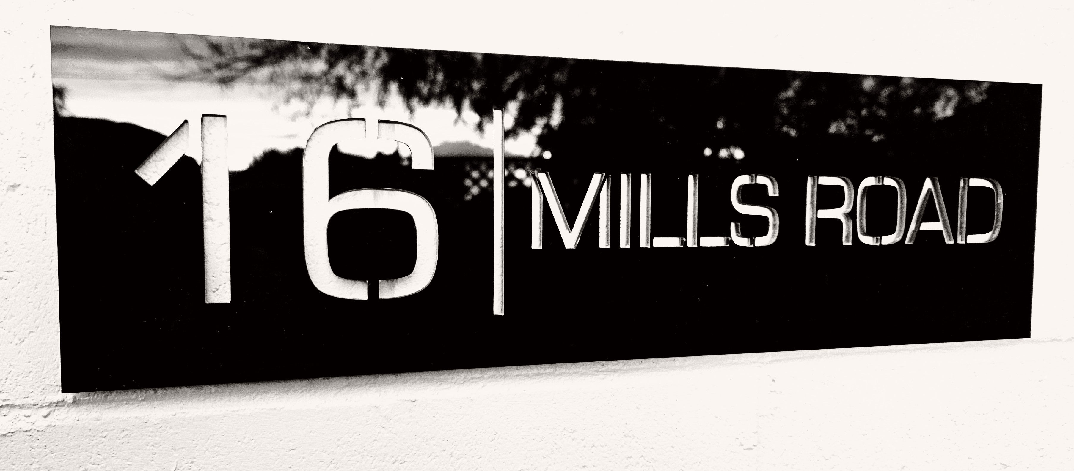 Rectangle Address Sign