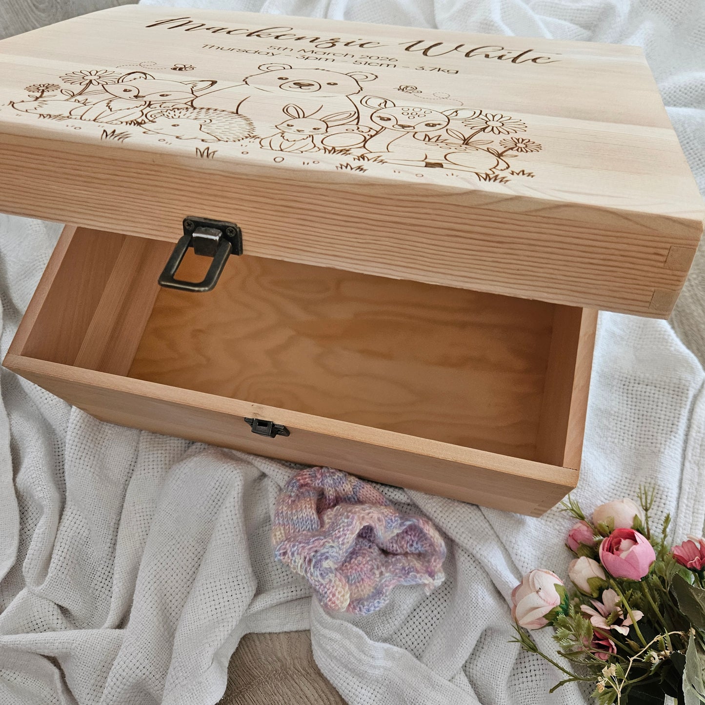 Woodland Friends Wooden Keepsake Box (Pre-Order)