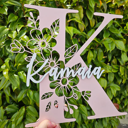 Floral Monogram Two Layer