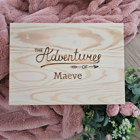 Keepsake Box Pine Engraved The Adventures Of Personalised