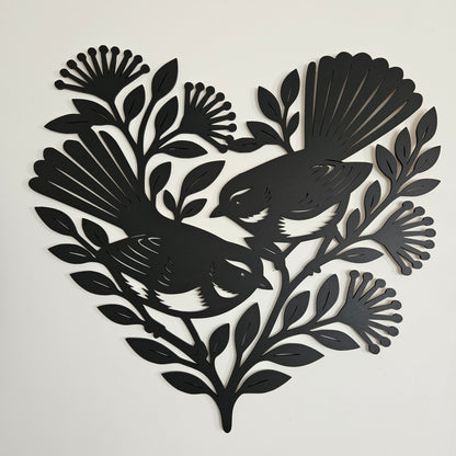 Fantails and Pohutukawa