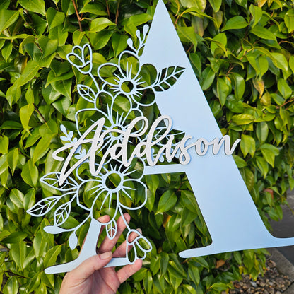 Floral Monogram Two Layer