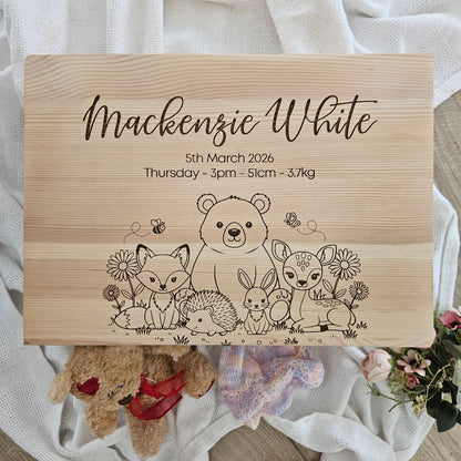 Woodland Friends Wooden Keepsake Box (Pre-Order)