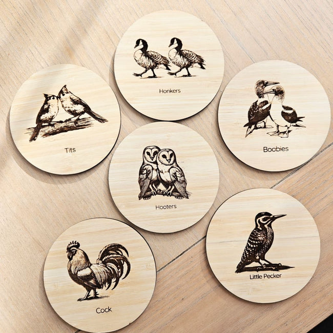 Set of 6 Bird Coasters - Coaster