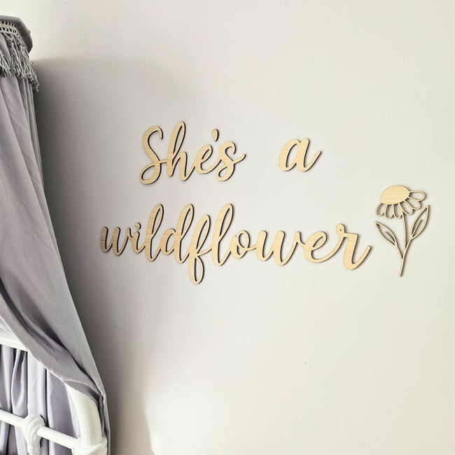 She’s a Wildflower- Bamboo wall art - General Signs