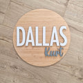 Two Names On Bamboo - Laser Cut Name Plaque