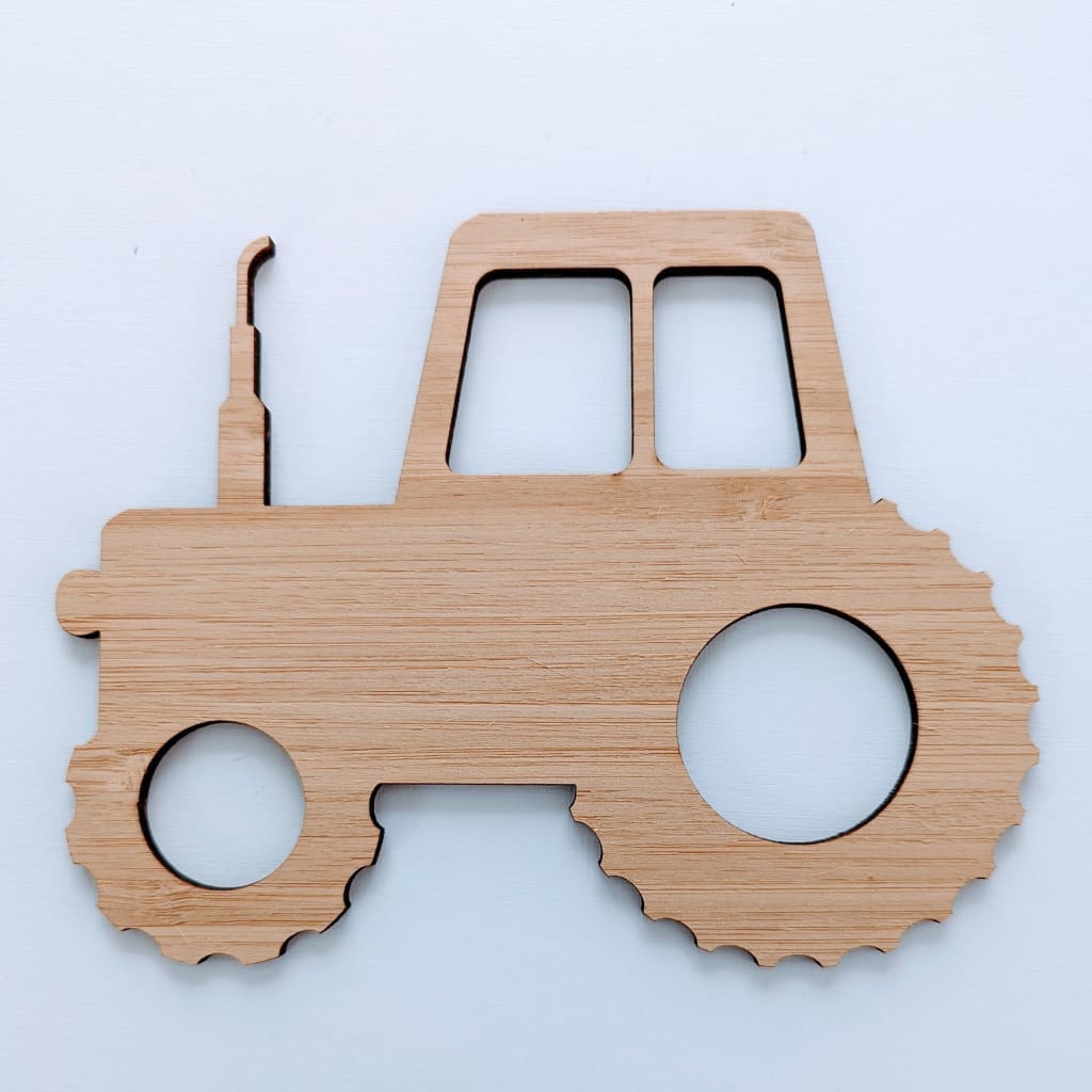 12cm Two Pack Shape/Blank Bamboo - Tractor - Craft Shape
