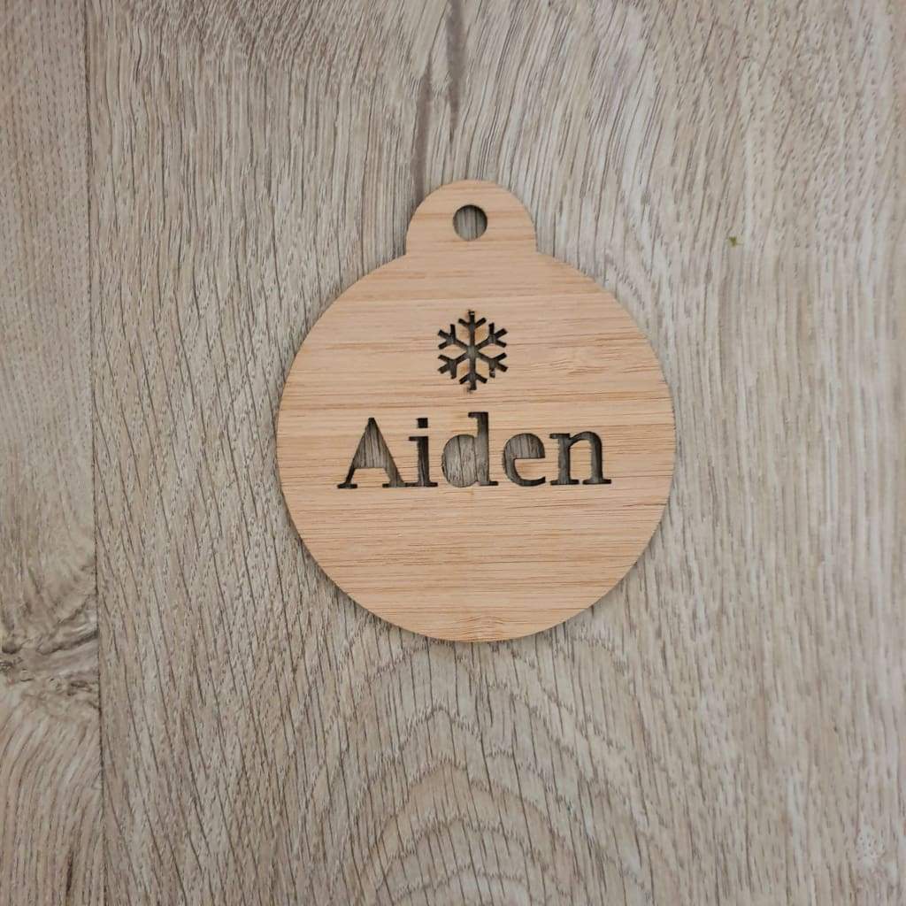 Christmas Baubles Personalised Darker - Snowflake - Christmas Baubles