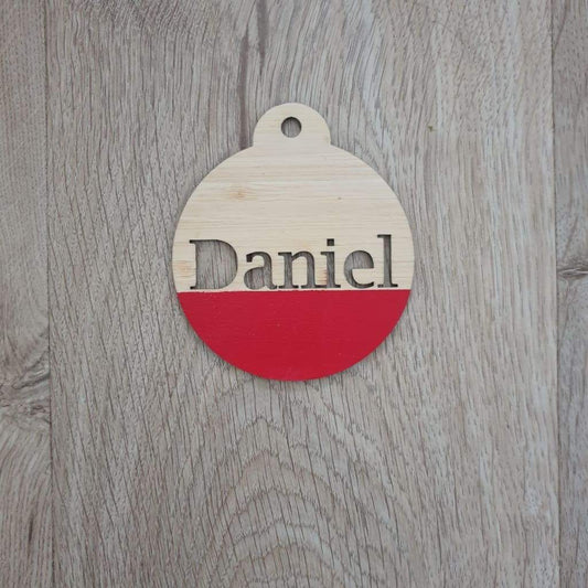Two Christmas Baubles Personalised - Christmas