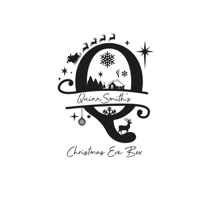 Christmas Eve Box Monogram - Keepsake Box