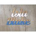 Dipped Wooden Name Plaque - Krinkes - Laser Cut Name Plaque