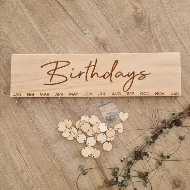 Family Birthday & Celebrations Boards Pine Engraved - Birthdays - General Signs