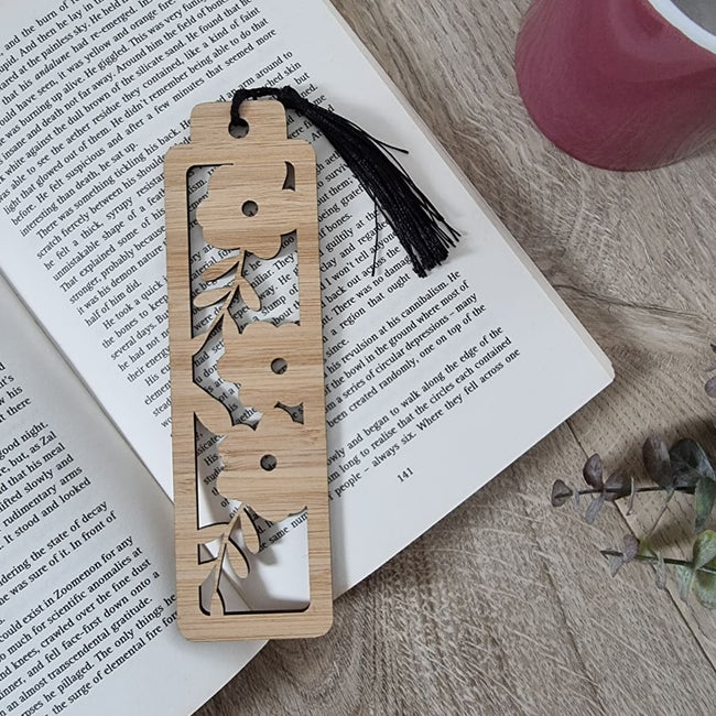 Floral Frame Two Bookmark - Bookmarks