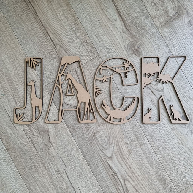 Jungle Letters Large Nude (Unpainted) - Letter Tiles